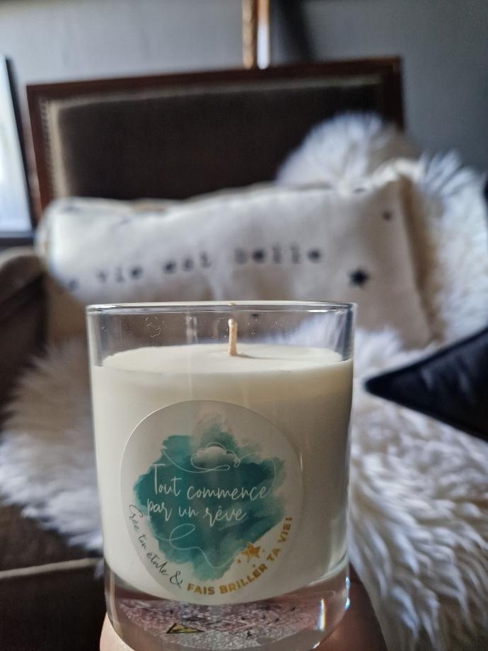 Bougie artisanale avec bijou