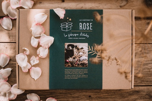 Coffret "Rose" - Créez des sachets de tisane poétiques